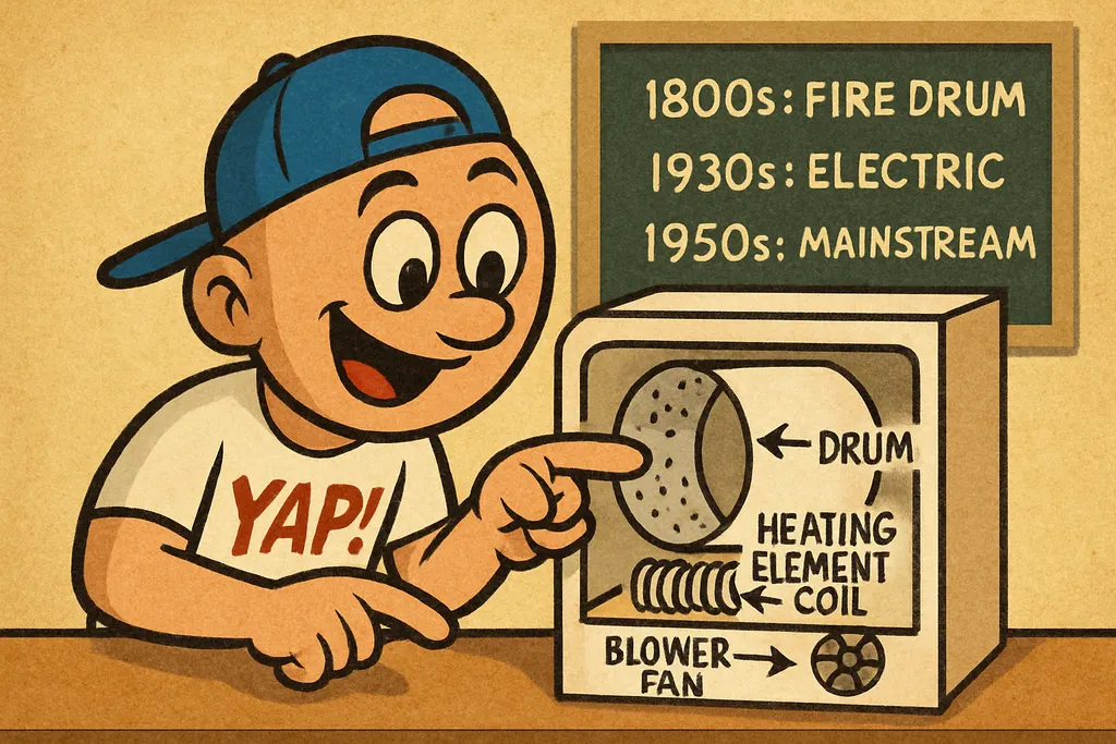 A detailed cartoon close-up educational diagram scene: YAP Dude is leaning in cl
